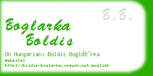 boglarka boldis business card